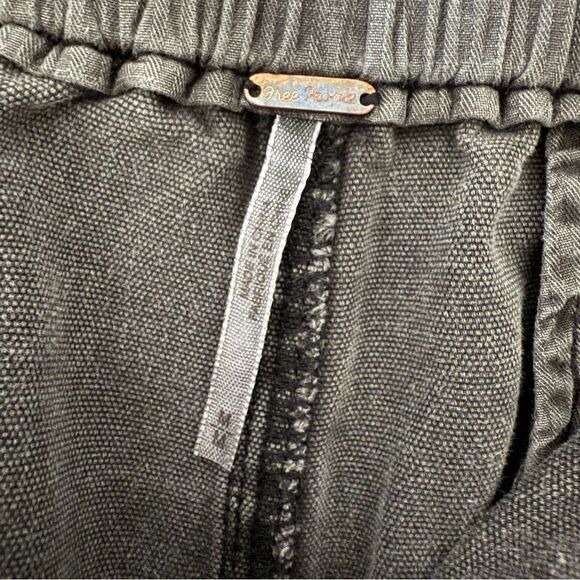 Free People Womens Margate Pleated Trouser Pants Size M Dark Gray Boho Casual - Picture 8 of 13